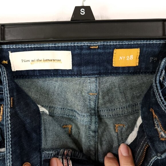 Anthropologie Pilcro Letterpress Cropped Jeans Size 28 Stet Fit Mid Rise - Picture 6 of 15